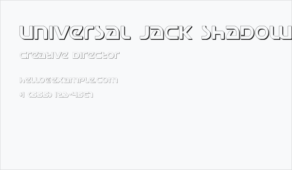 Universal Jack Shadow Business Card