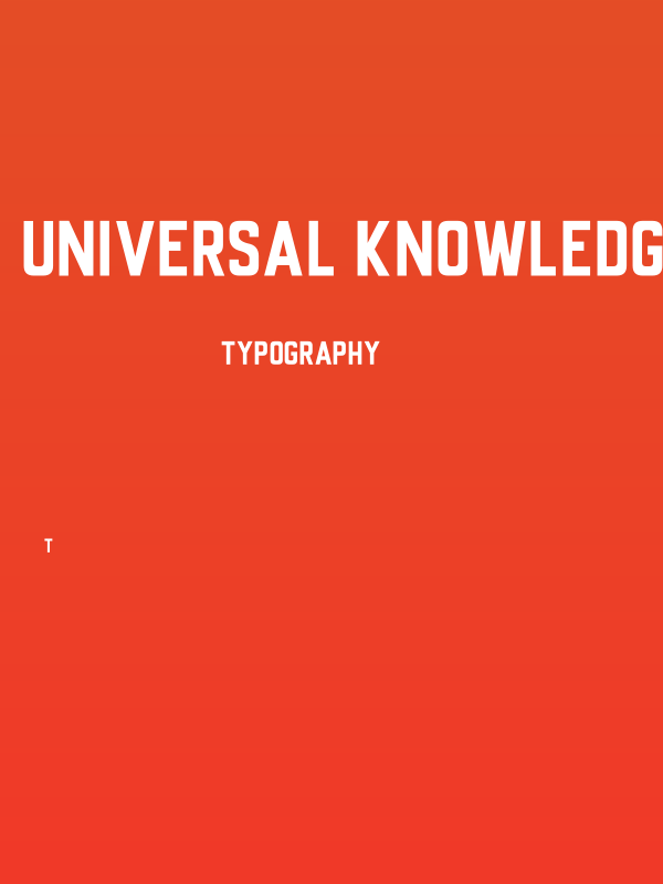Universal Knowledge Poster