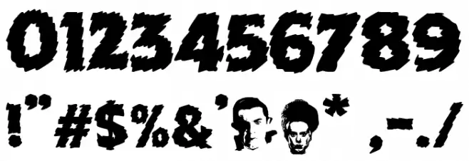 Universal Monsters फ़ॉन्ट अन्य घर का काम