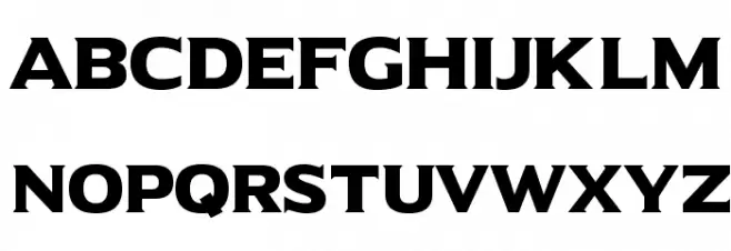 Universal Serif Schriftart Groß