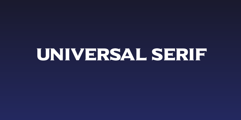 Universal Serif Social Header