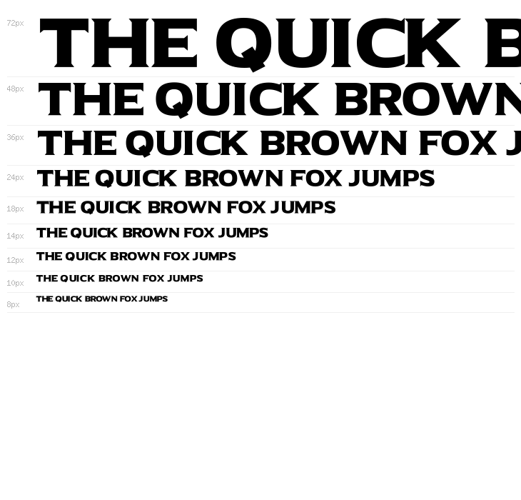 Universal Serif Waterfall