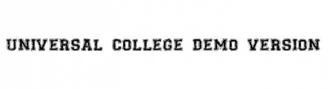 Universal-college_DEMO-version  Descarca Fonturi Gratis