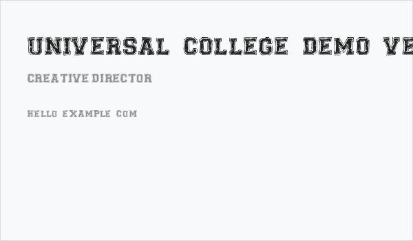Universal-college_DEMO-version Business Card