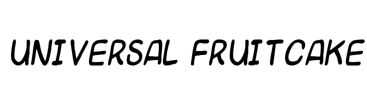 Universal fruitcake Font