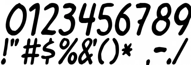 Universal fruitcake Font OTHER CHARS