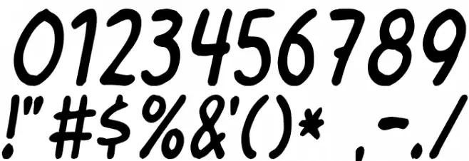 Universal fruitcake Font OTHER CHARS