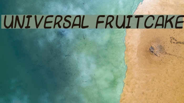 Universal fruitcake Font examples