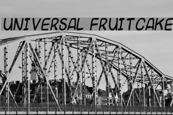 Universal fruitcake Font examples