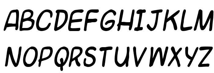 Universal fruitcake Font LOWERCASE