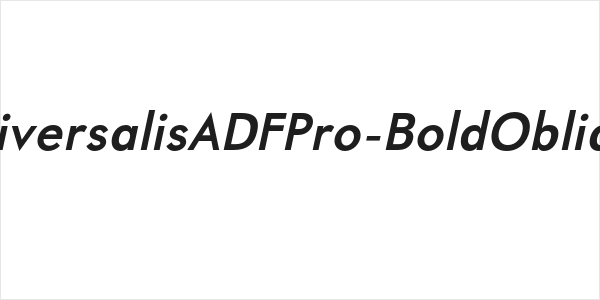 UniversalisADFPro-BoldOblique Logo