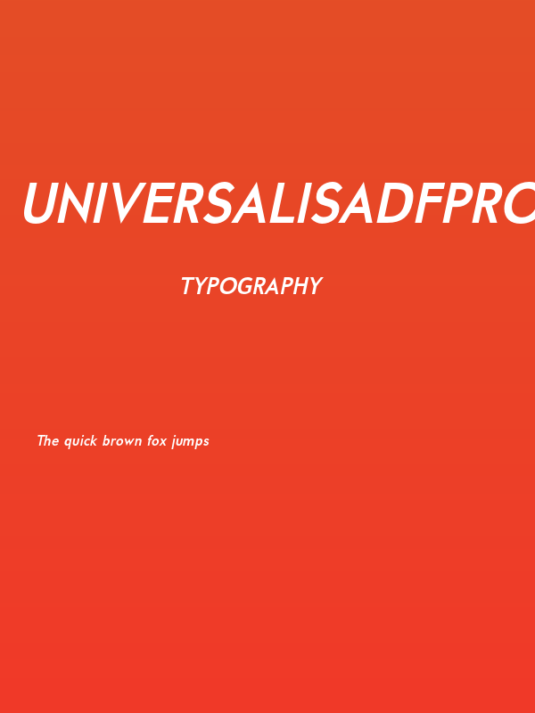 UniversalisADFPro-BoldOblique Poster