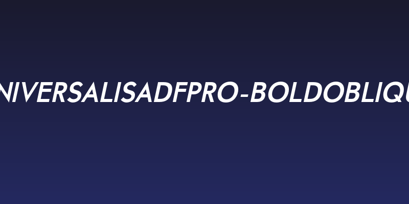 UniversalisADFPro-BoldOblique Social Header