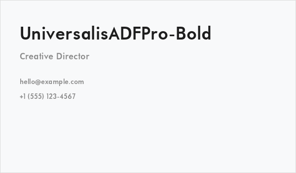 UniversalisADFPro-Bold Business Card