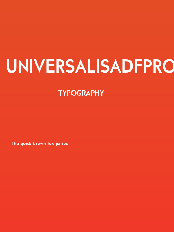 UniversalisADFPro-Bold Poster