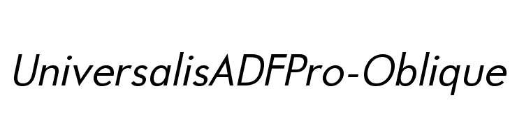 UniversalisADFPro-Oblique Font