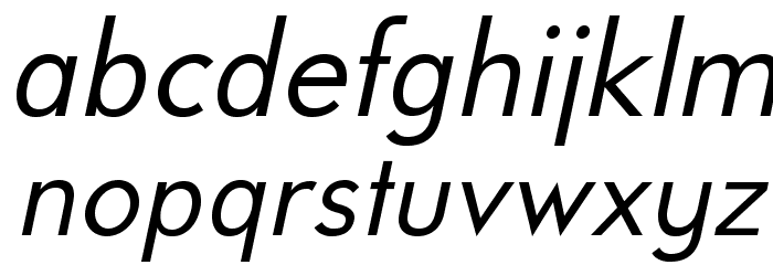 UniversalisADFPro-Oblique Font LOWERCASE