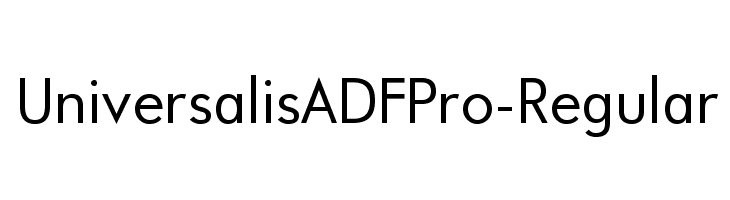 UniversalisADFPro-Regular Font