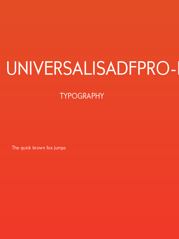 UniversalisADFPro-Regular Poster