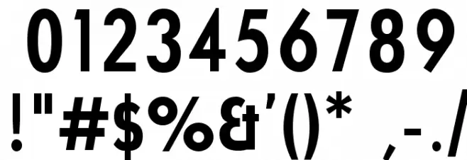 UniversalisADFStd-BoldCond Font OTHER CHARS