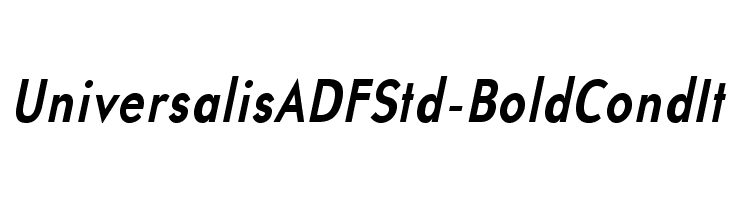 UniversalisADFStd-BoldCondIt Font