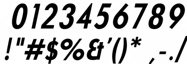 UniversalisADFStd-BoldCondIt Font Alte caractere