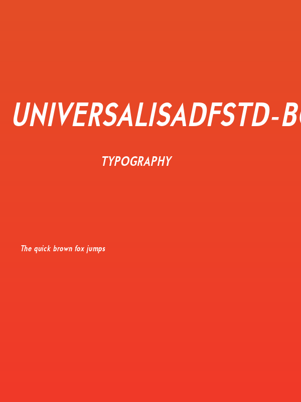 UniversalisADFStd-BoldCondIt Poster