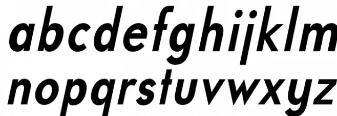 UniversalisADFStd-BoldCondIt Font Litere mici