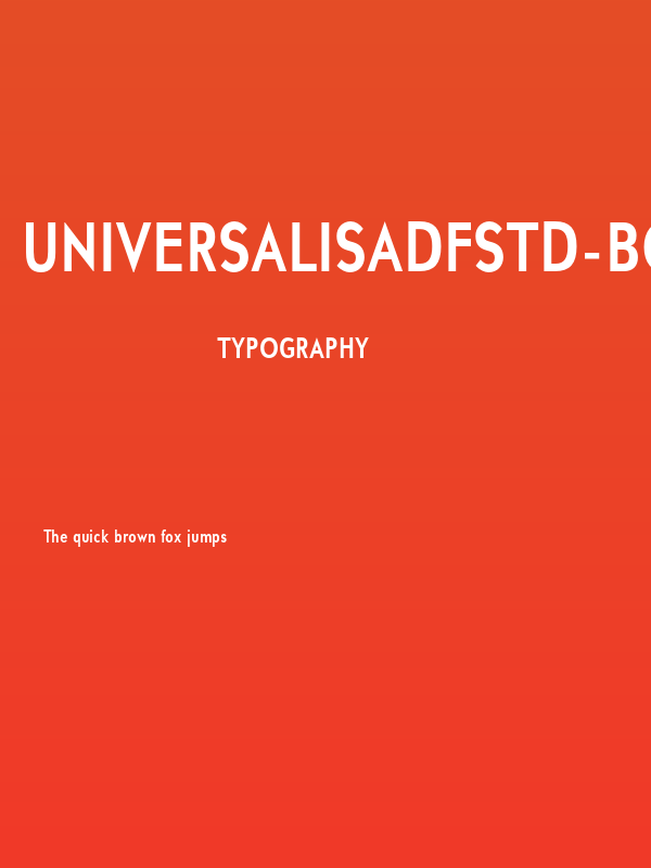 UniversalisADFStd-BoldCond Poster