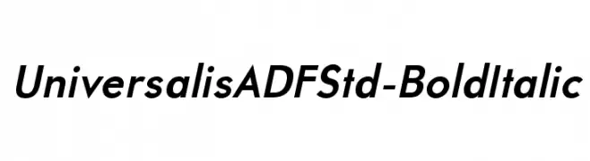 UniversalisADFStd-BoldItalic  नि: शुल्क फ़ॉन्ट्स डाउनलोड