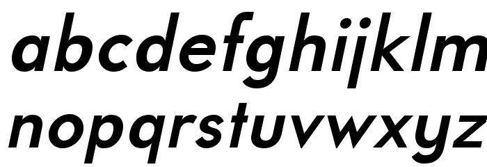 UniversalisADFStd-BoldItalic Font LOWERCASE
