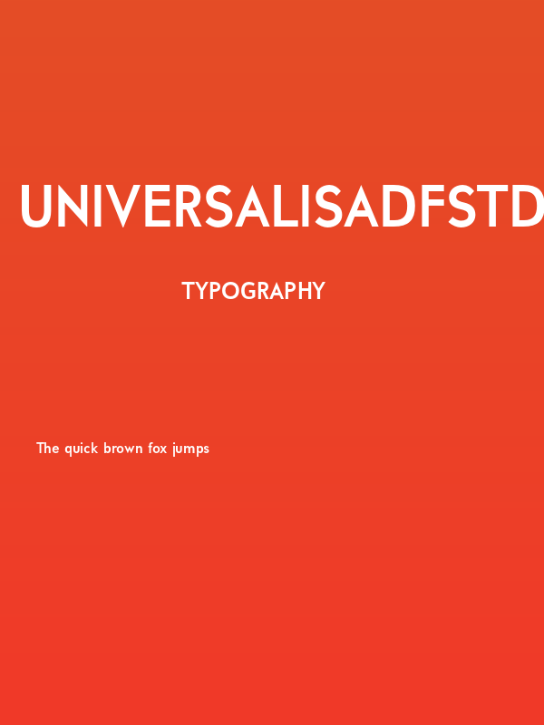 UniversalisADFStd-Bold Poster