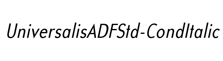 UniversalisADFStd-CondItalic Font
