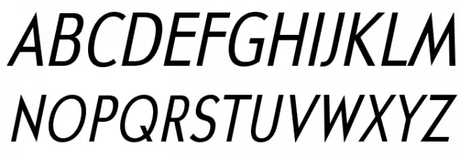 UniversalisADFStd-CondItalic Caratteri MAIUSCOLE