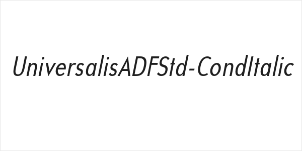 UniversalisADFStd-CondItalic Logo