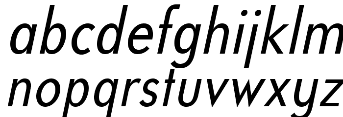 UniversalisADFStd-CondItalic Font LOWERCASE