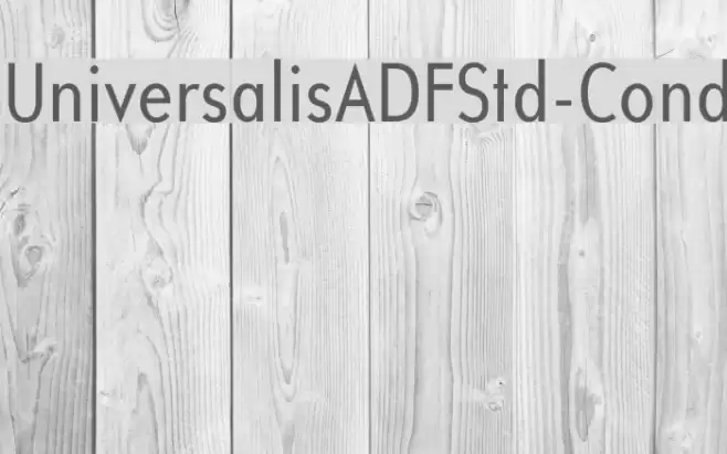UniversalisADFStd-Cond Font examples