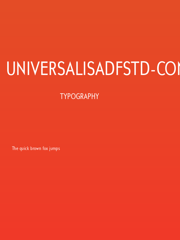 UniversalisADFStd-Cond Poster