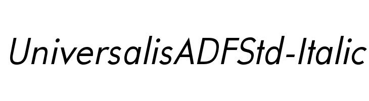 UniversalisADFStd-Italic Font