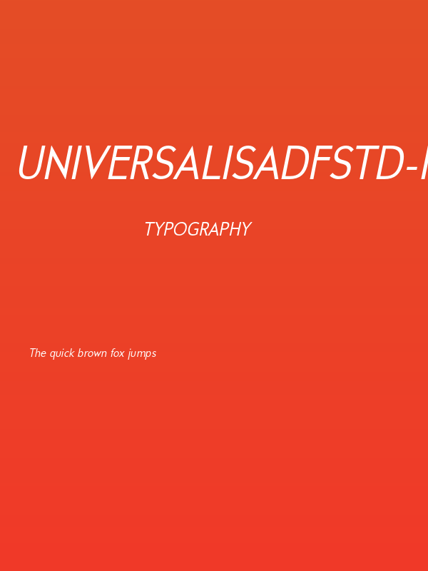 UniversalisADFStd-Italic Poster