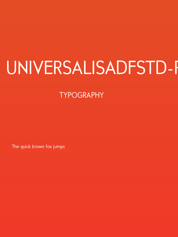 UniversalisADFStd-Regular Poster