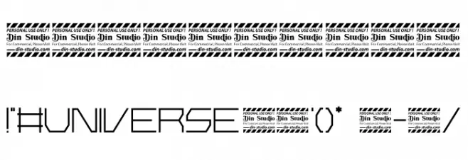 Universe Personal Use Font OTHER CHARS