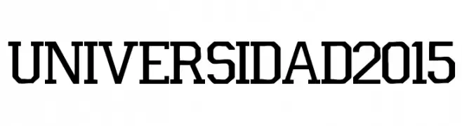 Universidad 2015  フリーフォントのダウンロード