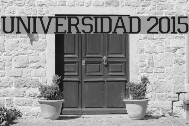 Universidad 2015 Font examples