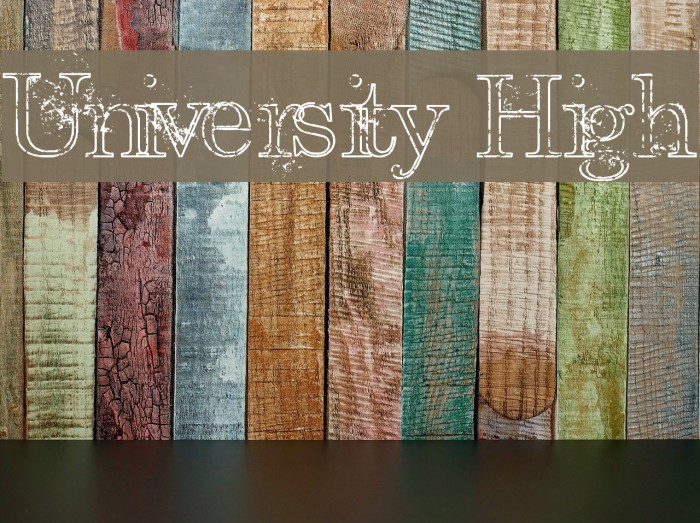 University High Font examples