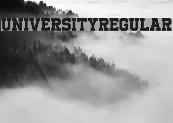 UniversityRegular Font examples