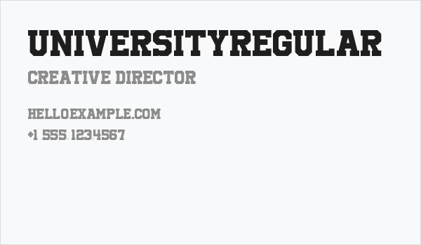 UniversityRegular Business Card