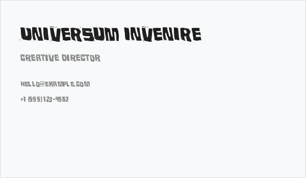 Universum Invenire Business Card