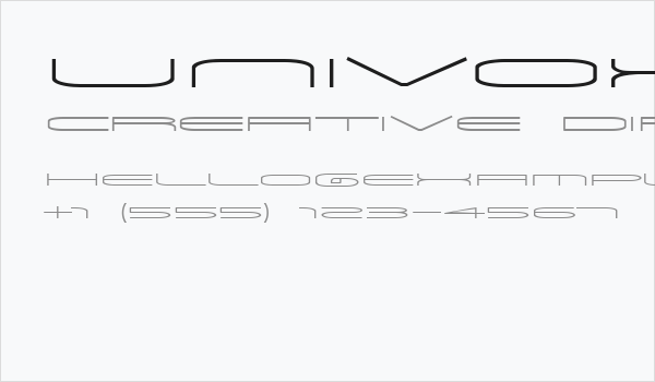 Univox-Regular Business Card