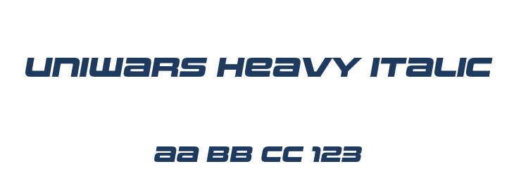 Uniwars Heavy Italic Font Preview